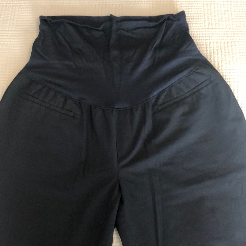 Black boot cut maternity dress pants